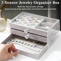 منظم إكسسوارات ٣ أدوار قطيفة بهيكل اكريليك| Velvet Jewelry Organizer