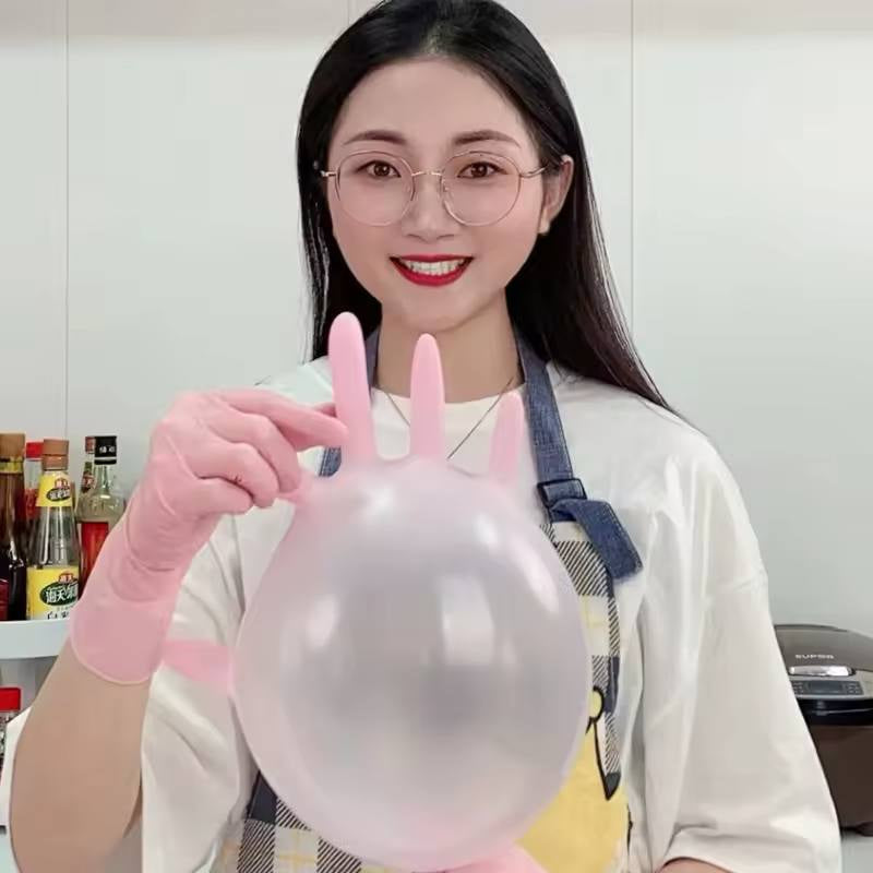 جوانتي سيلكون طويل Nitrile Gloves 30 Pcs